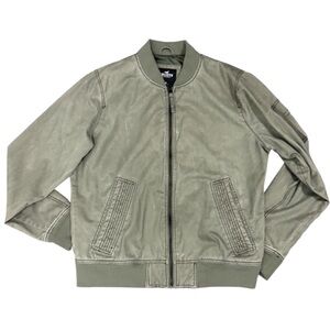 Hollister Men's Bomber Jacket, Olive Green, Flight Jacket,  Utility Pocket